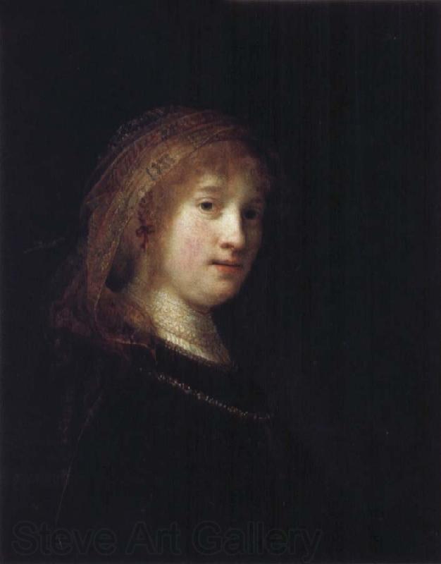 REMBRANDT Harmenszoon van Rijn Saskia with a Veil